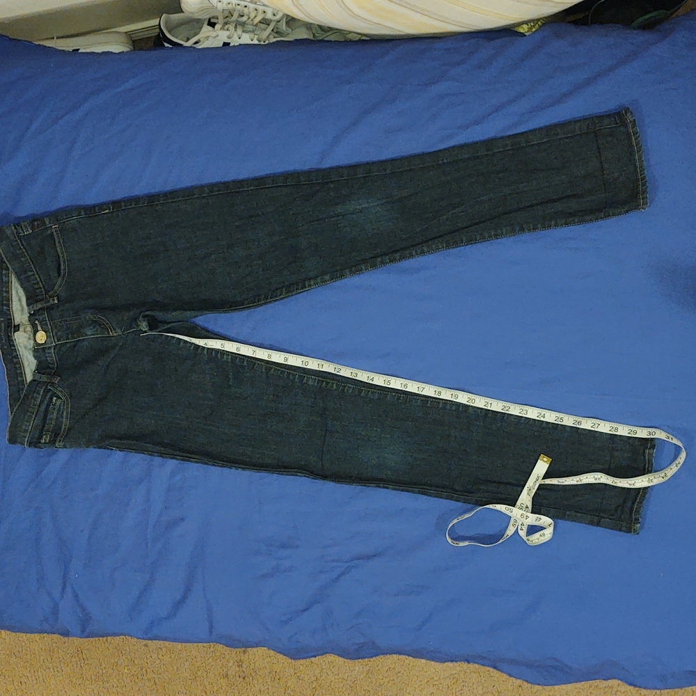 Juicy Couture Jeans Size 27 Skinny - Inseam 30" Dark Blue Wash